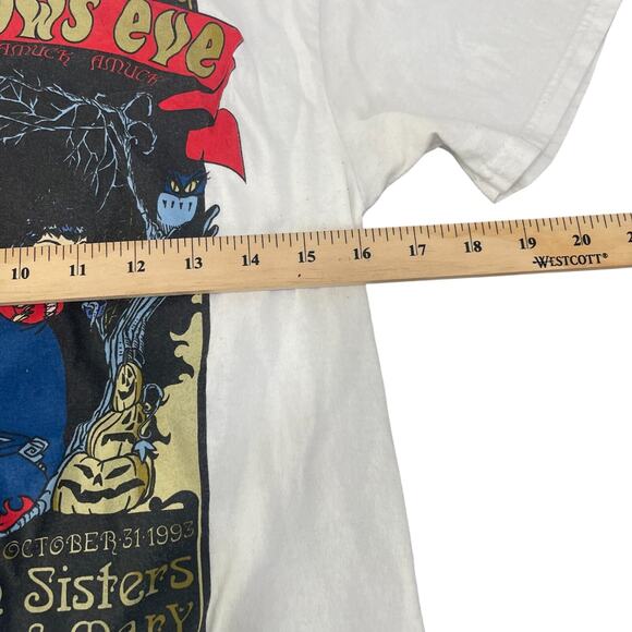 VTG 1993 Disney Hocus Pocus Promo All Hallows Eve Sanderson Sisters T-Shirt Sz S - Picture 5 of 6